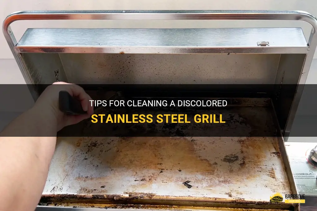 how to clean discolored stainless steel grill