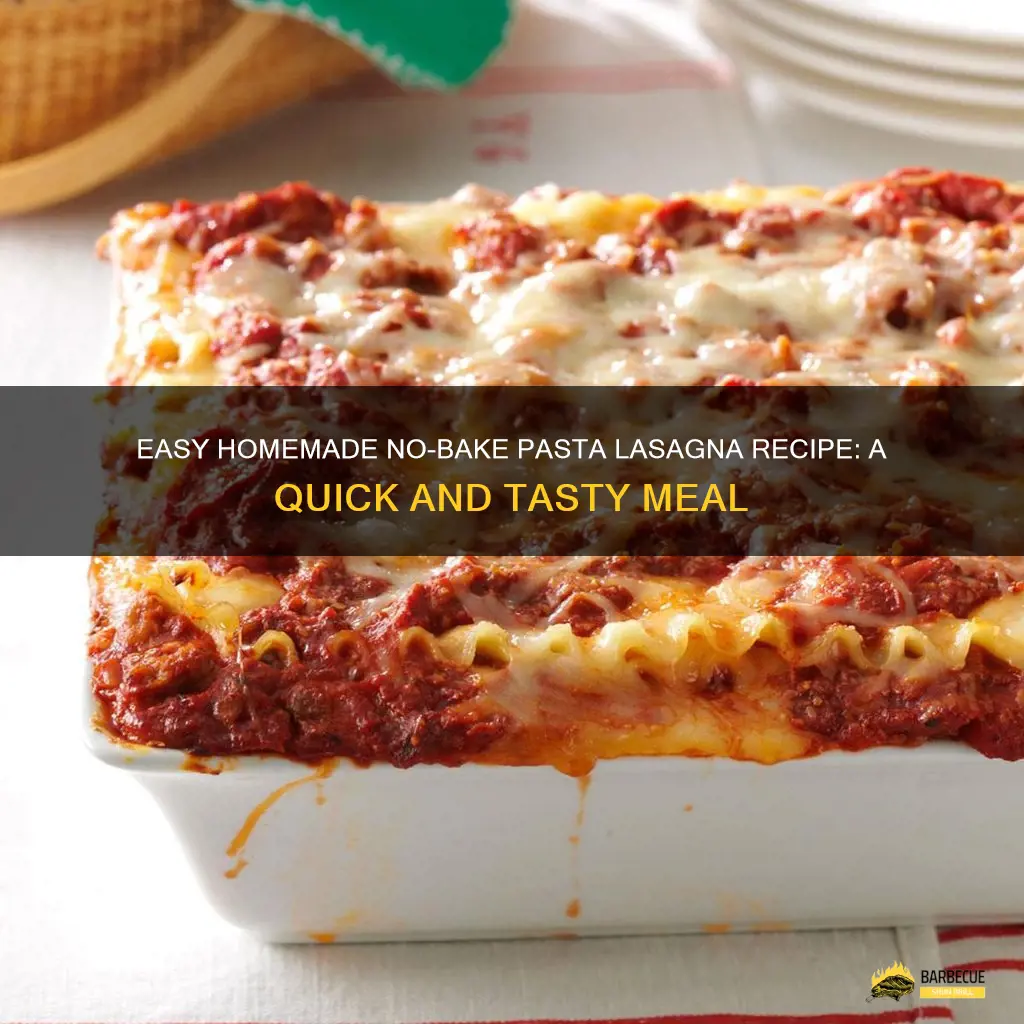Easy Homemade No-Bake Pasta Lasagna Recipe: A Quick And Tasty Meal ...