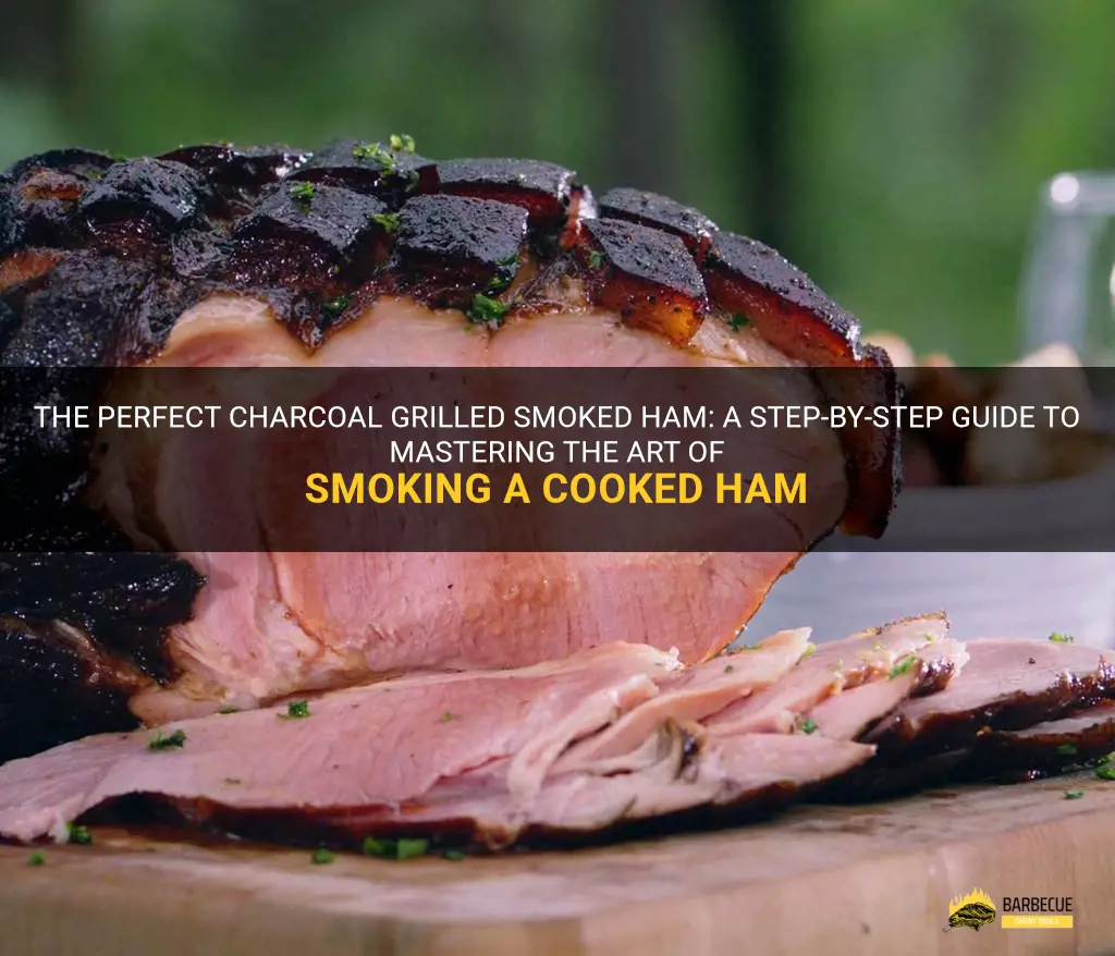 how to smoke a cooked ham on a charcoal grill